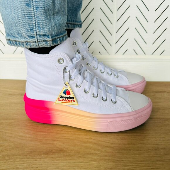 ⭐Converse Chuck Taylor Move Platform Ombre Sz 5.5 Shoes Kids Sneakers A07372C - Picture 2 of 13